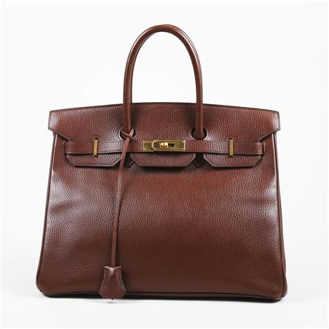 vintage hermes bag dark tan|hermes leather handbags.